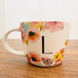 Opalhouse Floral Monogram 16 oz Mug - Letter L